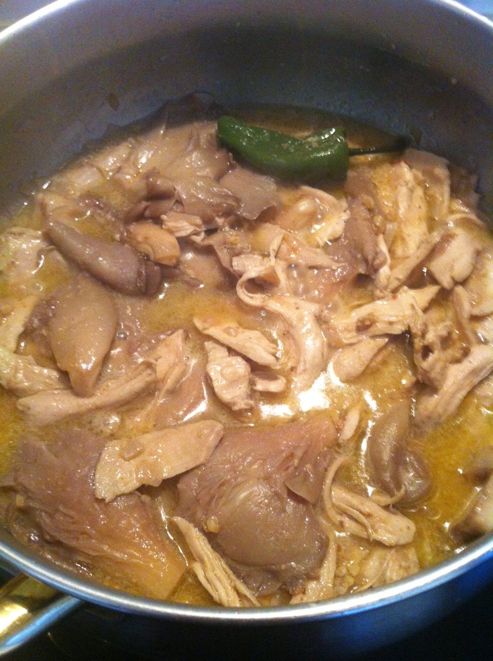 Receta de ají de gallina con setas