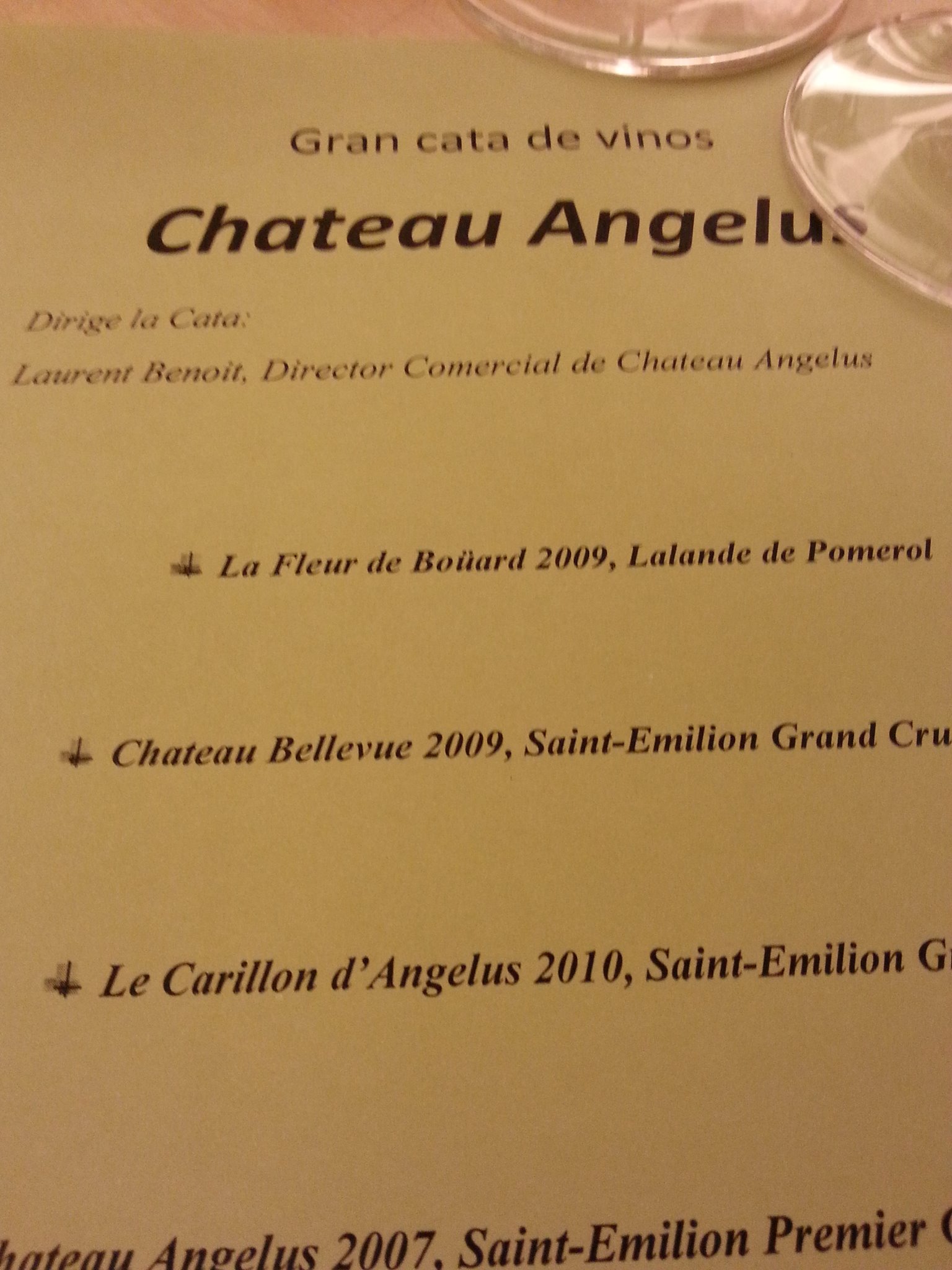 Rozando entre Angeles. Cata Chateau Angelus