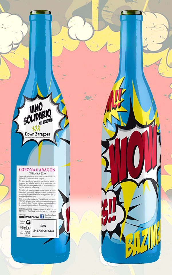 La VII Campaña Vino Solidario con una imagen de comic