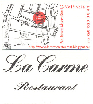 Restaurante La carme en Valencia