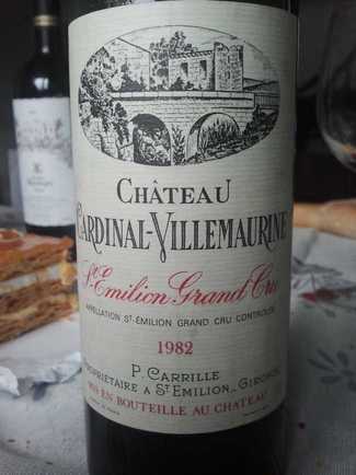 Chateau Cardinal-Villemaurine St-Emilion Grand Cru 1982
