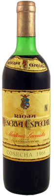 Martínez Lacuesta Reserva Especial 1966