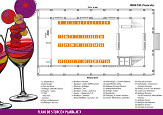 Plano de los expositores asistentes en la Experiencia Verema Valencia 2014