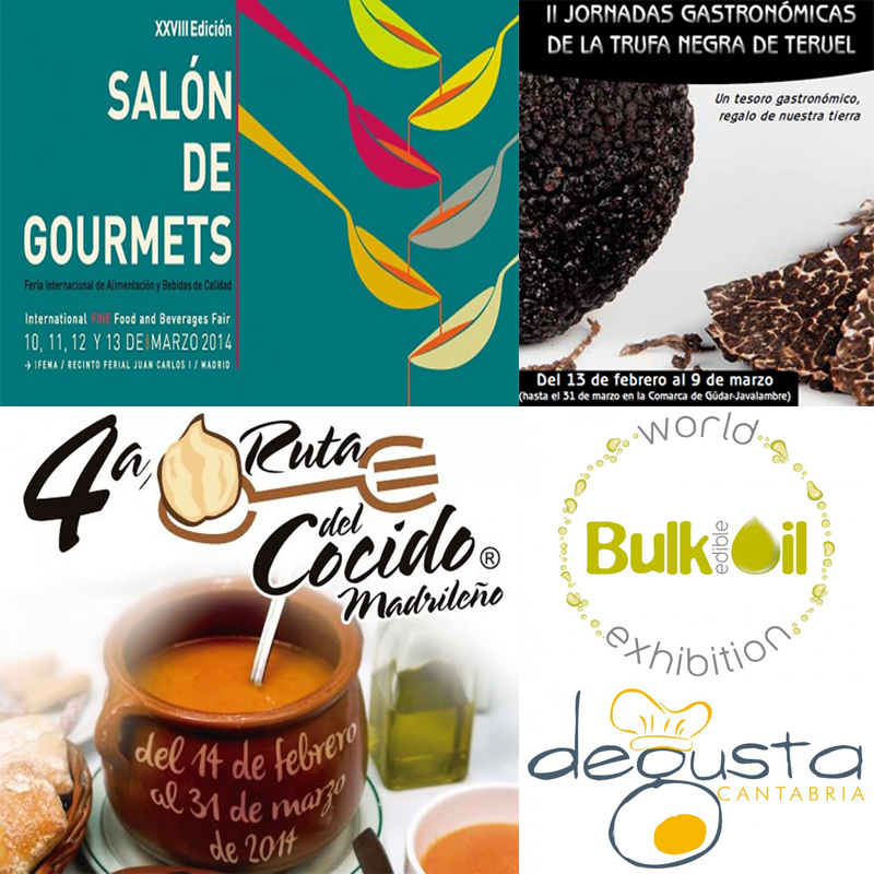 Próximos eventos gastronómicos en España hasta marzo de 2014