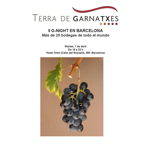 Terra de Garnatxes: II G-Night en Barcelona, más de 20 bodegas de todo el mundo