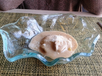 Ravioli de Pularda con crema de Parmesano y Ceps 