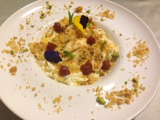 Espuma de quesos artesanos y membrillo del Bierzo