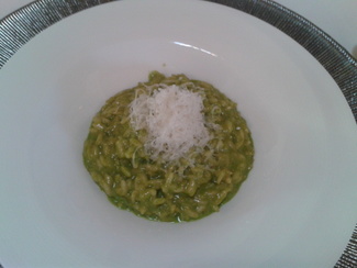 Rissoto de albahaca y parmesano