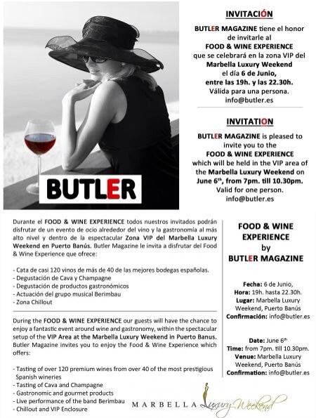 The Butler Wine & Food Experience en la Marbella Luxury Weekend
