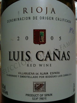 Luis cañas reserva de familia 2005