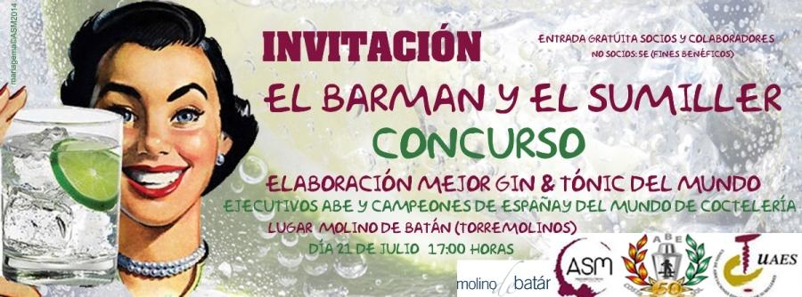Concurso Elaboración Mejor Gin&Tónic del Mundo por Campeones de España. Evento ASM fines benéficos