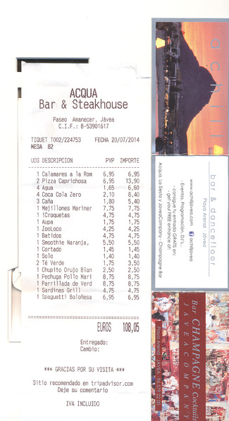 Restaurante Acqua en Javea/ Xàbia