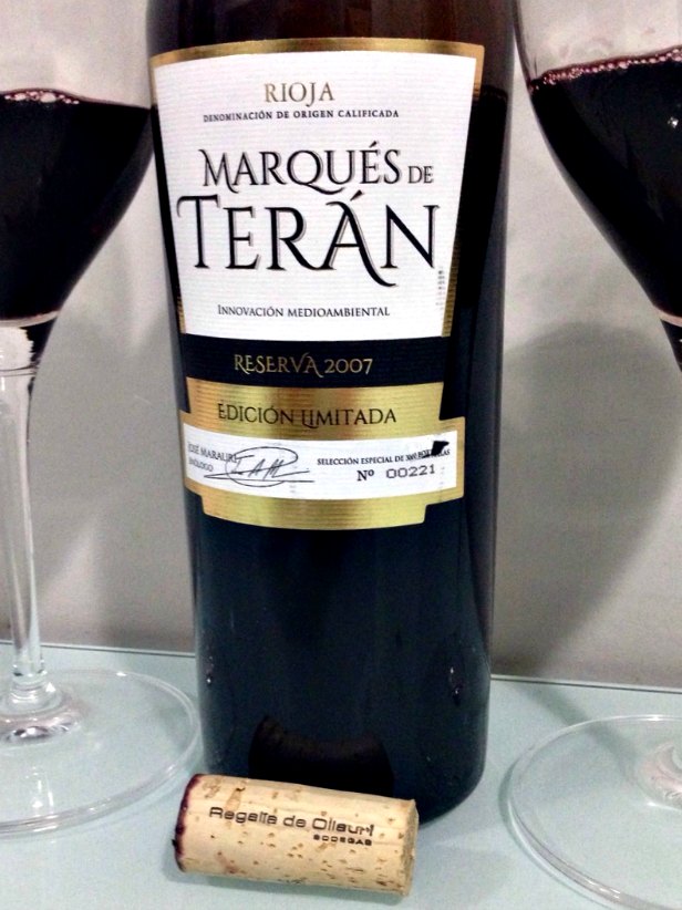 Vino Marqués de Terán Reserva 2007 Edición Limitada: Señorial