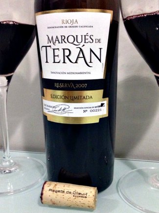 Vino Marqués de Terán Reserva 2007 Edición Limitada: Señorial