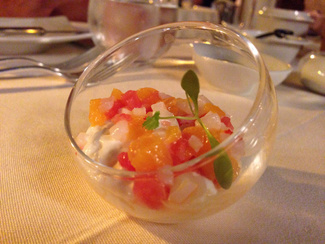 Falso risotto de pulpo con lima kaffir