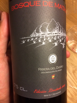 muestra de la botella catada