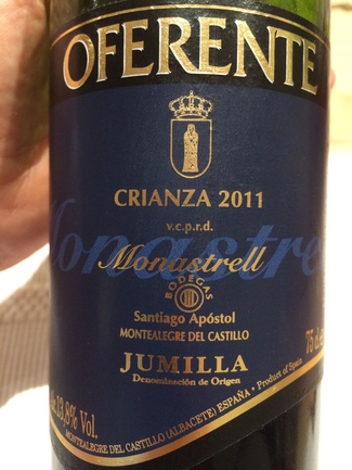 Oferente crianza Monastrell 2011