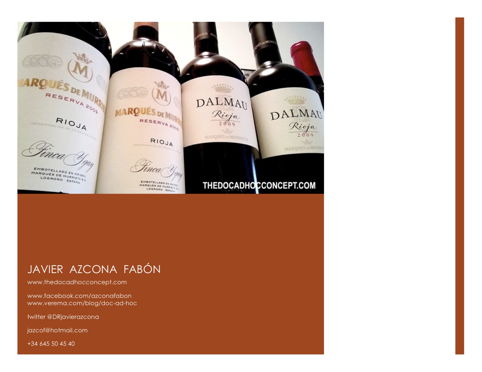 Marqués de Murrieta , LA RIOJA y su pureza: Cata de los grandes vinos de la Rioja. El punto de vista Docto.