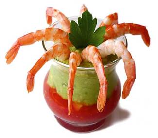 Coctail de gambas y aguacate