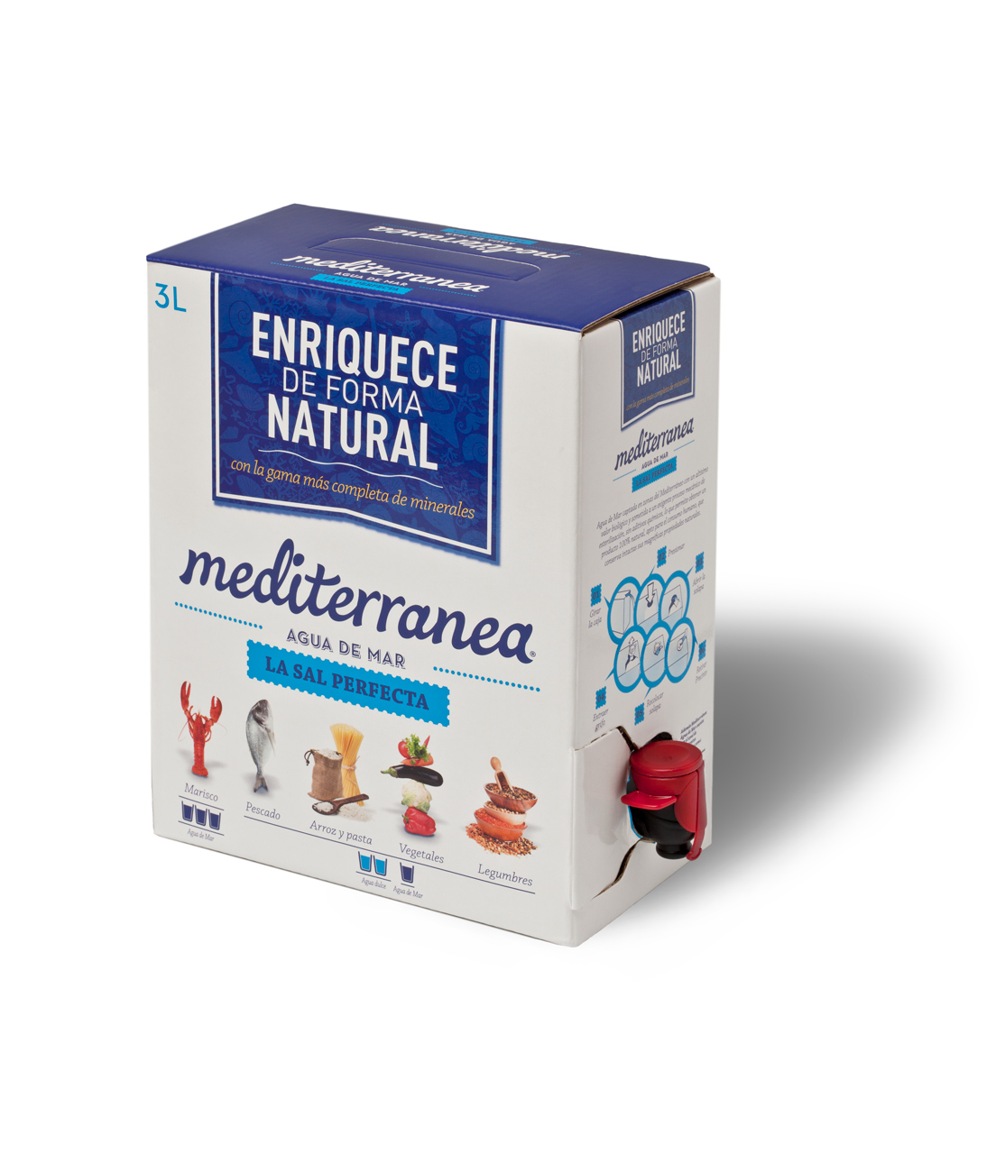 Agua de mar en el mundo gastronómico.