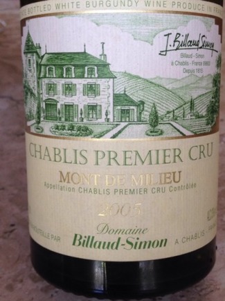Billaud Simon Chablis Premier Cru Mont de Milieu 3/8 2005