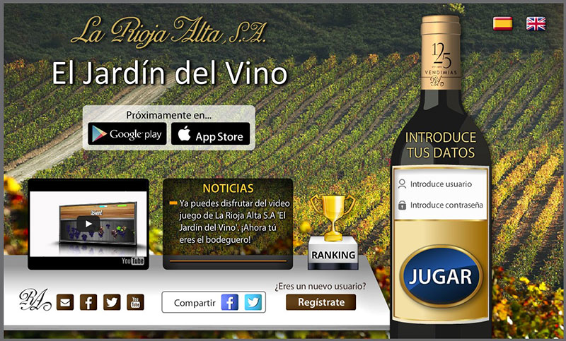 Conviértete en bodeguero virtual con la Bodega La Rioja Alta: Videojuego "El Jardín del Vino"