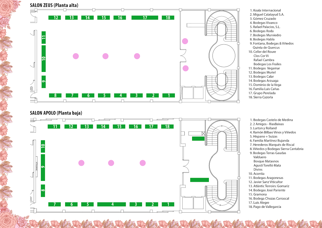 Plano de los expositores de la XIV Experiencia Verema Valencia #VeremaVLC