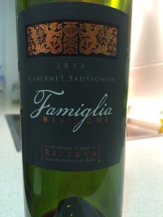 Famiglia Bianchi Cabernet Sauvignon reserva 2012