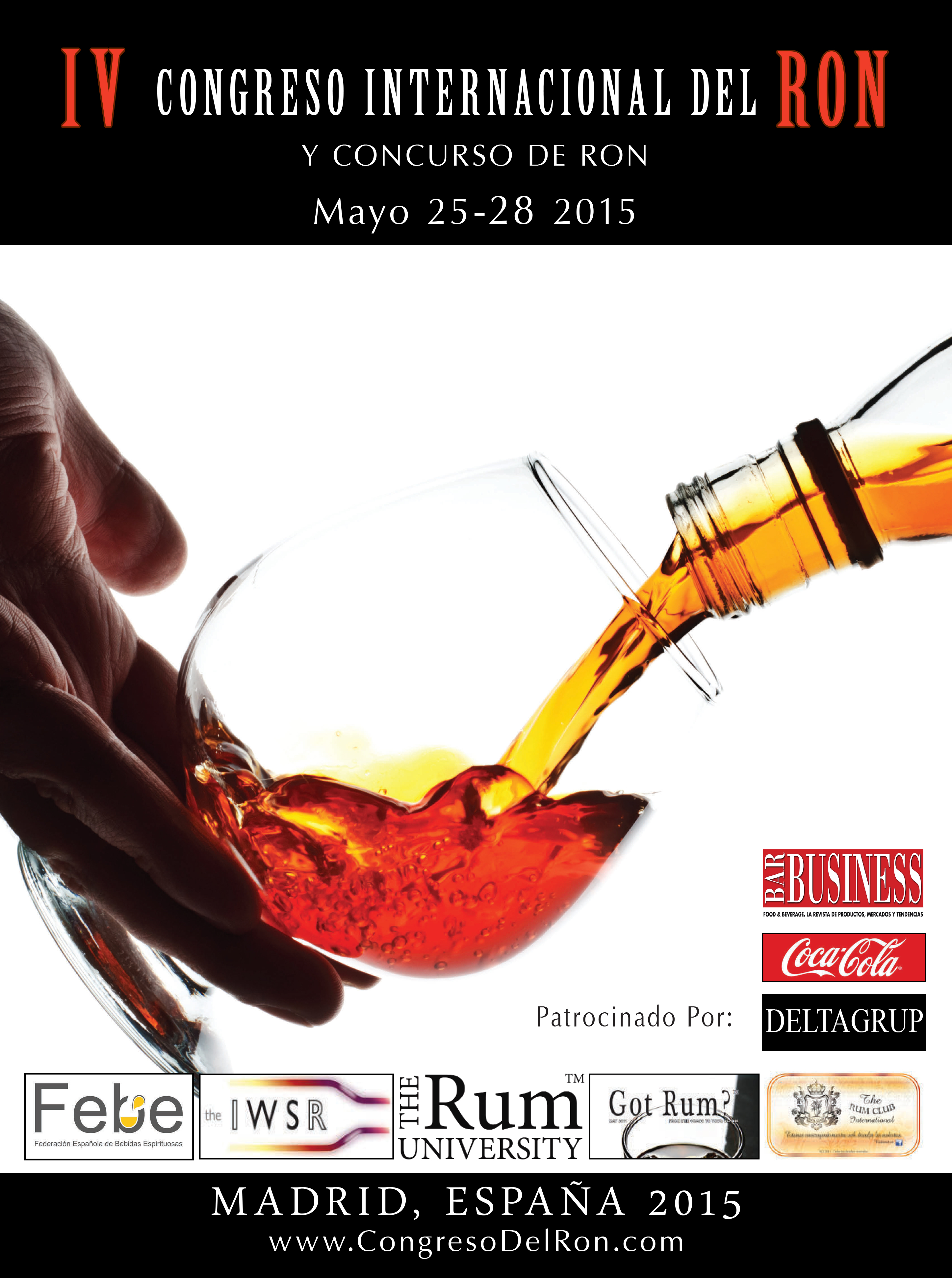 El IV Congreso Internacional del Ron 2015 tendrá lugar en Madrid, del 25 al 28 de mayo