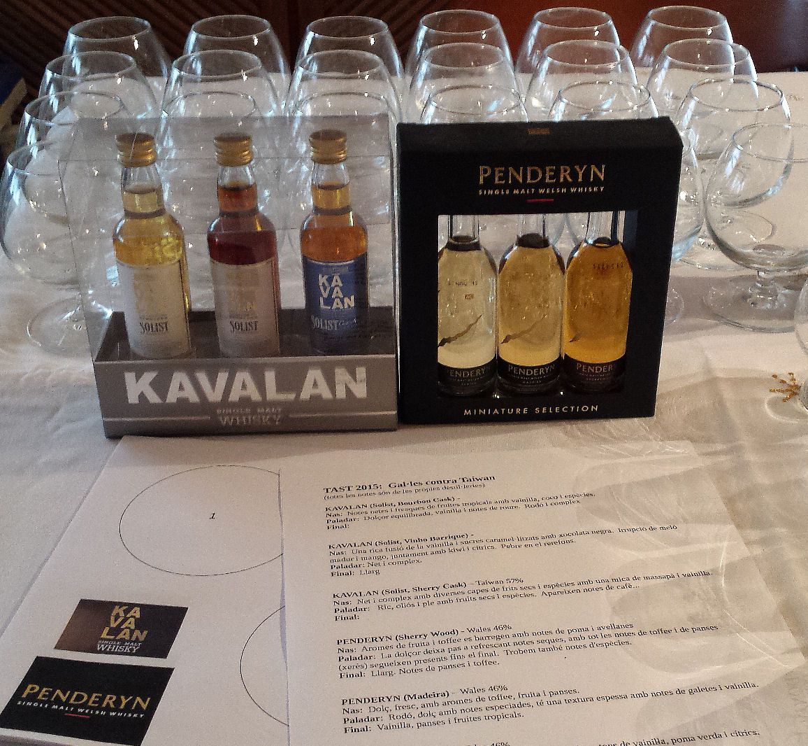 Una cata diferente:  Kavalan vs Penderyn
