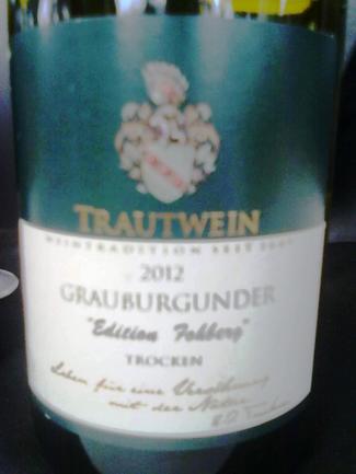 Trautwein Grauburgunder "Edition Fohberg" 2012