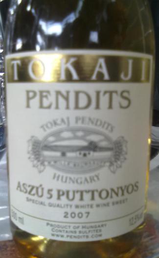 Pendits Tokaji Aszú 5 puttonyos 2007
