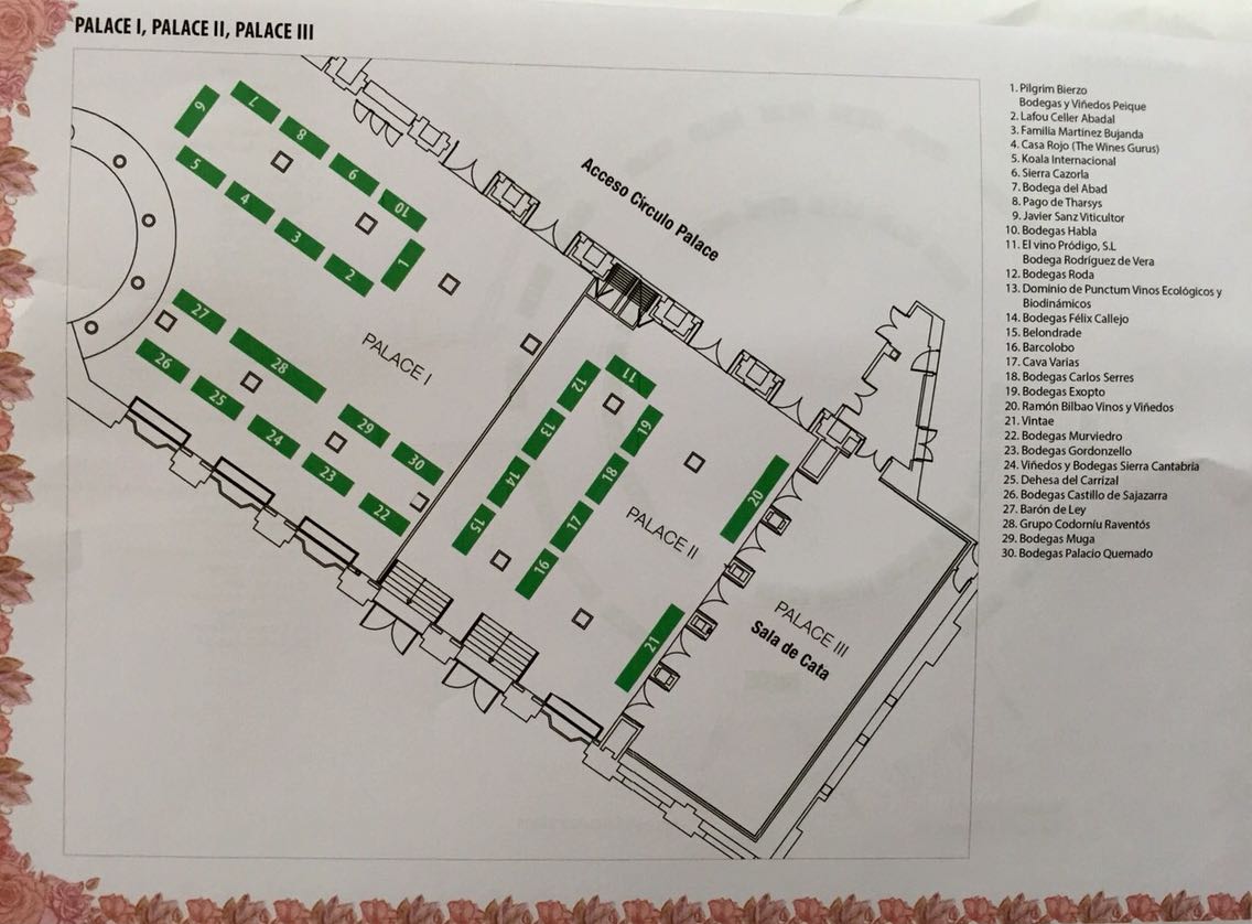 Plano de los expositores asistentes a la Experiencia Verema Madrid 2015