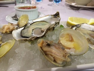 Ostras y almejas de carril