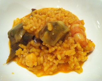 Arroz de Gambas con Alcachofas