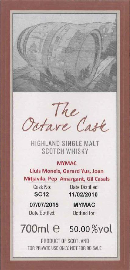 La etiqueta de nuestro whisky