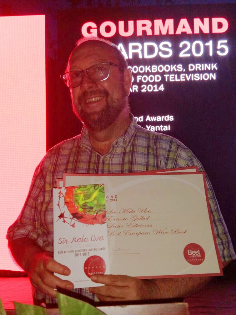 Sin Mala Uva, Mejor Libro del Mundo en la categoría de Vinos Europeos Gourmand World Cookbook Awards, 