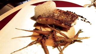 Pescado con Mandarina, Restaurant Vinomi de Girona