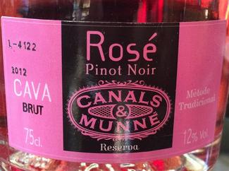 Canals & Munné Rosé Pinot Noir Brut Reserva 2012