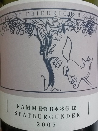 Friedrich Becker spätburgunder grosses gewächs 'Kammerberg' 2007
