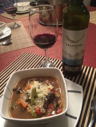 Caldoso de boletus y parmesano