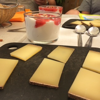 Comté y tarta de queso