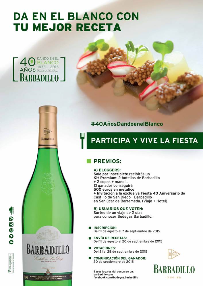 40 aniversario de Barbadillo dando en el blanco. Menú maridaje thedocadhocconcept.com en primicia para Verema