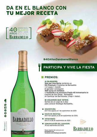 40 aniversario de Barbadillo dando en el blanco. Menú maridaje thedocadhocconcept.com en primicia para Verema