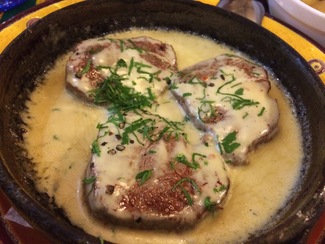 Solomillo con queso azul