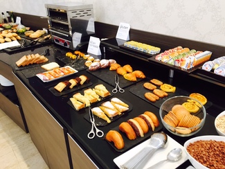 Detalle del desayuno-bufé.