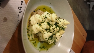 Berenjena a la llama con brandada