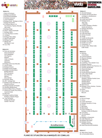 Plano de los expositores asistentes a la Experiencia Verema Barcelona 2015