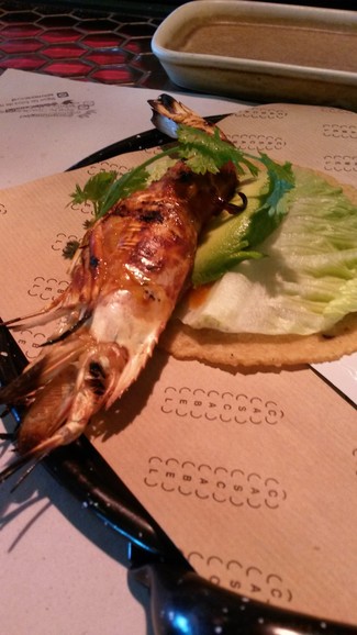 Taco de gamba al pastor