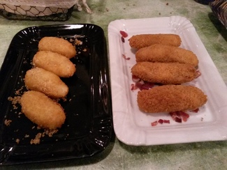 Croquetas de bacalao y croquetas de jamón